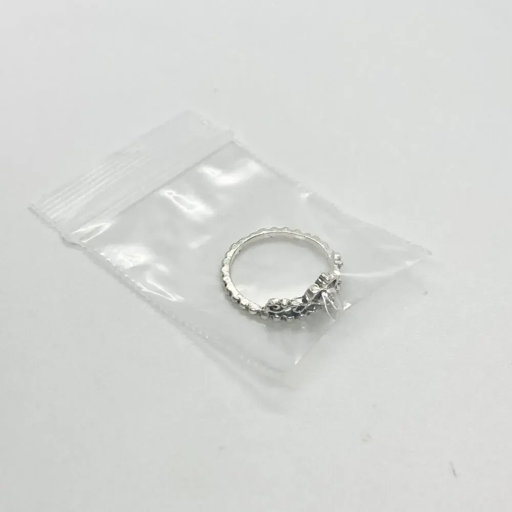 Size 6.75 Silver Tone Princess Crown Ring